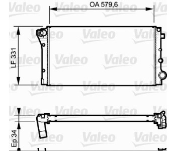 Радиатор, охлаждане на двигателя VALEO 734932 за FIAT PANDA (169) ван от 2004 до 2012