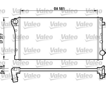 Радиатор, охлаждане на двигателя VALEO 732925 за FIAT PANDA (169) от 2003 до 2012