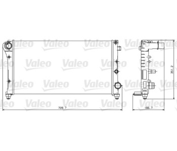 Радиатор, охлаждане на двигателя VALEO 734924 за FIAT PANDA (169) от 2003 до 2012