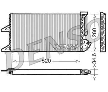 Кондензатор, климатизация DENSO DCN09094 за FIAT PUNTO (176) кабриолет от 1994 до 2000