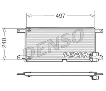 Кондензатор, климатизация DENSO DCN13012 за LANCIA YPSILON (840A) от 1995 до 2003