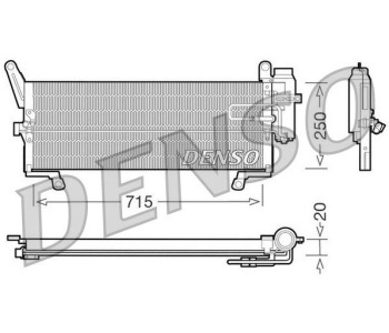Кондензатор, климатизация DENSO DCN09093 за LANCIA YPSILON (840A) от 1995 до 2003