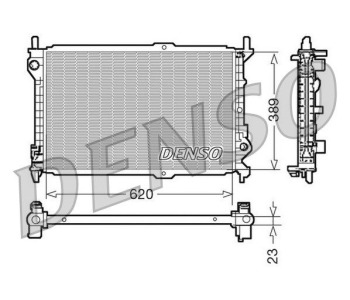 Радиатор, охлаждане на двигателя DENSO DRM13003 за LANCIA YPSILON (840A) от 1995 до 2003