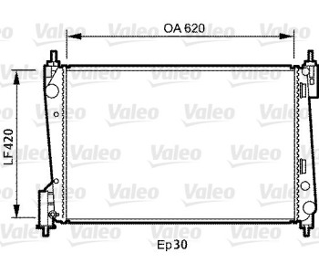 Радиатор, охлаждане на двигателя VALEO 735040 за OPEL CORSA D (S07) товарен от 2006