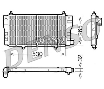 Радиатор, охлаждане на двигателя DENSO DRM09006 за FIAT PUNTO (199) от 2012