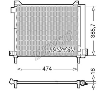 Кондензатор, климатизация DENSO DCN47002 за SUZUKI SX4 (GY) седан от 2007 до 2014