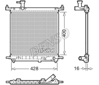 Радиатор, охлаждане на двигателя DENSO DRM47023 за SUZUKI SX4 (GY) седан от 2007 до 2014