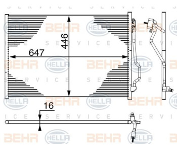 Топлообменник, отопление на вътрешното пространство HELLA 8FH 351 001-554 за FIAT SEICENTO (187) от 1997 до 2010