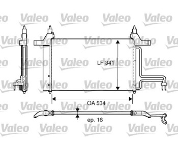 Кондензатор, климатизация VALEO 817669 за FIAT STILO (192) от 2001 до 2006