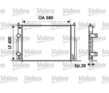 Радиатор, охлаждане на двигателя VALEO 734229 за FIAT STILO (192) Multi Wagon от 2003 до 2008