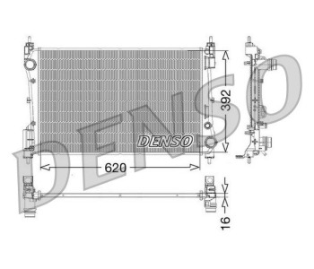 Радиатор, охлаждане на двигателя DENSO DRM09174 за OPEL VIVARO B (X82) пътнически от 2014