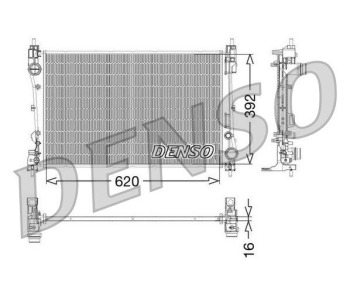 Радиатор, охлаждане на двигателя DENSO DRM09175 за FIAT TALENTO (296) пътнически от 2016