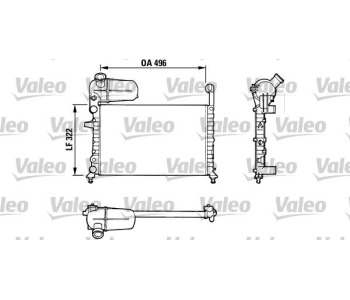 Радиатор, охлаждане на двигателя VALEO 811070 за LANCIA DEDRA (835) седан от 1989 до 1999