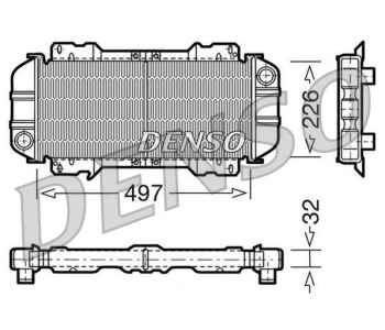 Радиатор, охлаждане на двигателя DENSO DRM10043 за FORD FIESTA VI от 2008 до 2017