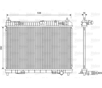 Радиатор, охлаждане на двигателя VALEO 701603 за FORD FIESTA VI от 2008 до 2017