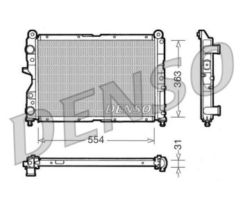 Радиатор, охлаждане на двигателя DENSO DRM10006 за FORD FIESTA VI от 2008 до 2017