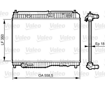 Радиатор, охлаждане на двигателя VALEO 735378 за FORD FIESTA VI от 2008 до 2017