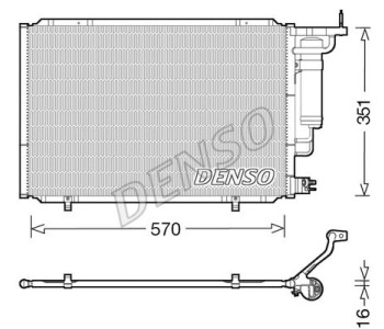 Кондензатор, климатизация DENSO DCN10037 за FORD FIESTA VI ван от 2009 до 2017