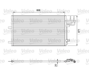 Кондензатор, климатизация VALEO 818046 за FORD FOCUS II (DB) седан от 2005 до 2012