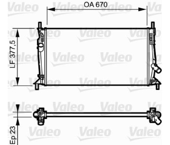 Радиатор, охлаждане на двигателя VALEO 734320 за FORD FOCUS II (DB) седан от 2005 до 2012