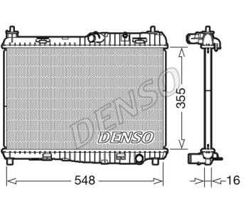 Радиатор, охлаждане на двигателя DENSO DRM10088 за FORD GRAND C-MAX (DXA/CB7, DXA/CEU) от 2010