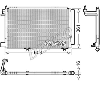 Кондензатор, климатизация DENSO DCN10043 за FORD GRAND C-MAX (DXA/CB7, DXA/CEU) от 2010