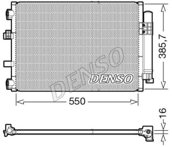 Кондензатор, климатизация DENSO DCN10045 за FORD C-MAX II (DXA/CB7, DXA/CEU) от 2010