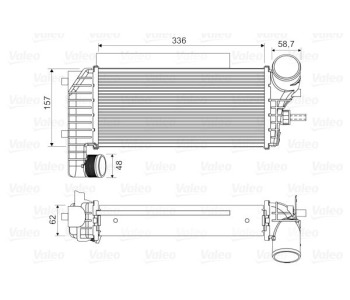 Интеркулер (охладител за въздуха на турбината) VALEO 818604 за FORD C-MAX II (DXA/CB7, DXA/CEU) от 2010