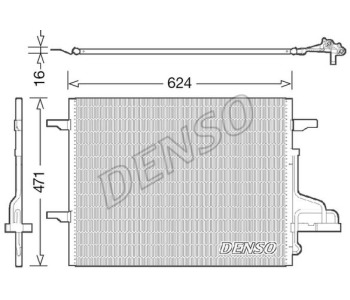 Кондензатор, климатизация DENSO DCN10029 за FORD FOCUS III комби от 2010