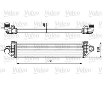 Интеркулер (охладител за въздуха на турбината) VALEO 818600 за FORD FOCUS III комби от 2010