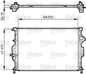 Радиатор, охлаждане на двигателя VALEO 735373 за FORD FOCUS III от 2010 до 2018