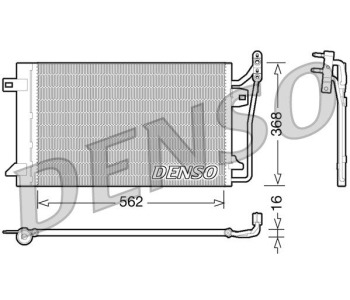 Кондензатор, климатизация DENSO DCN10028 за FORD C-MAX II (DXA/CB7, DXA/CEU) от 2010