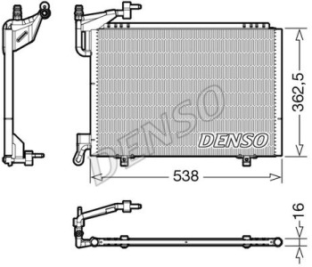 Кондензатор, климатизация DENSO DCN10044 за FORD GRAND C-MAX (DXA/CB7, DXA/CEU) от 2010