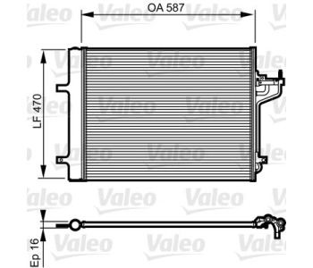 Кондензатор, климатизация VALEO 814197 за FORD C-MAX II (DXA/CB7, DXA/CEU) от 2010