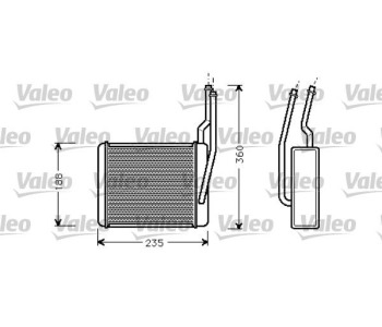Топлообменник, отопление на вътрешното пространство VALEO 812274 за FORD FOCUS I (DAW, DBW) от 1998 до 2004