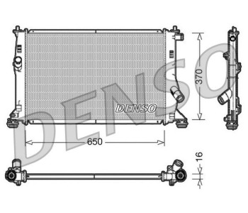 Радиатор, охлаждане на двигателя DENSO DRM10107 за FORD TRANSIT CONNECT (P65, P70, P80) товарен от 2002 до 2013