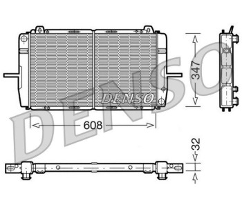 Радиатор, охлаждане на двигателя DENSO DRM10109 за FORD TRANSIT CONNECT (P65, P70, P80) товарен от 2002 до 2013