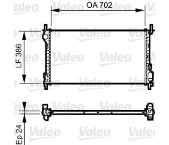 Радиатор, охлаждане на двигателя VALEO 735167 за FORD TRANSIT CONNECT (P65, P70, P80) товарен от 2002 до 2013