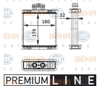 Топлообменник, отопление на вътрешното пространство HELLA 8FH 351 313-164 за FORD MONDEO III (BWY) комби от 2000 до 2007