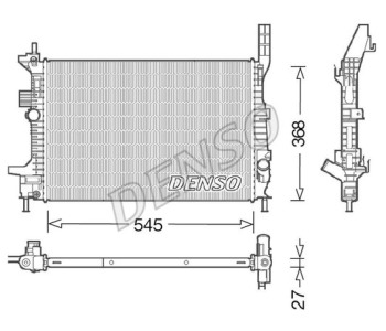 Радиатор, охлаждане на двигателя DENSO DRM10070 за FORD MONDEO II (BFP) седан от 1996 до 2000