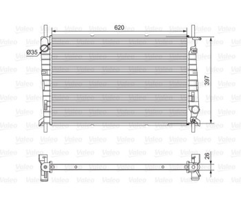 Радиатор, охлаждане на двигателя VALEO 701527 за FORD MONDEO II (BNP) комби от 1996 до 2000