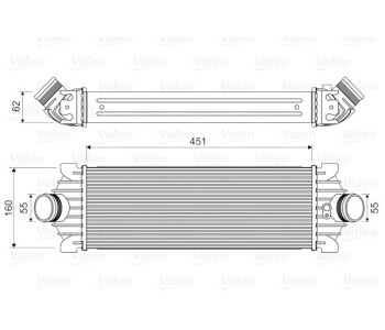 Интеркулер (охладител за въздуха на турбината) VALEO 818644 за FORD TRANSIT пътнически от 2006 до 2014