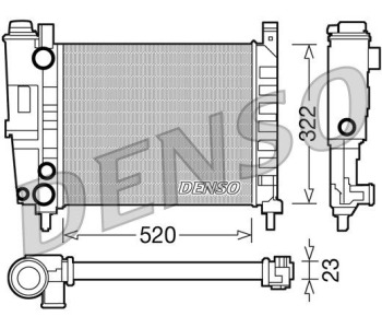 Радиатор, охлаждане на двигателя DENSO DRM10013 за FORD ESCORT III (ALD) кабриолет от 1983 до 1985