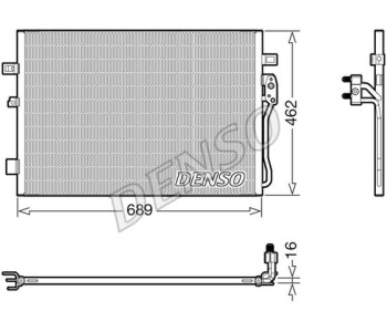 Кондензатор, климатизация DENSO DCN10001 за FORD ESCORT V (ALL) кабриолет от 1990 до 1992