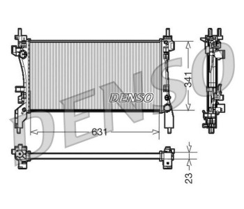 Радиатор, охлаждане на двигателя DENSO DRM10024 за FORD ESCORT V (GAL) от 1990 до 1992