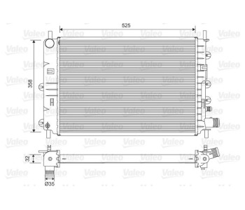 Радиатор, охлаждане на двигателя VALEO 731300 за FORD ESCORT VII (GAL, AAL, ABL) от 1995 до 2002