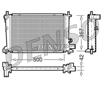Радиатор, охлаждане на двигателя DENSO DRM10085 за FORD P100 II от 1987 до 1992