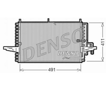 Кондензатор, климатизация DENSO DCN10004 за FORD FIESTA IV (JA, JB) от 1995 до 2002