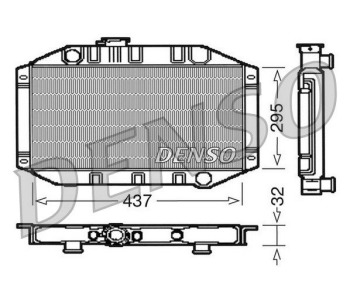 Радиатор, охлаждане на двигателя DENSO DRM10039 за FORD FIESTA IV (J5, J3) ван от 1996 до 2003