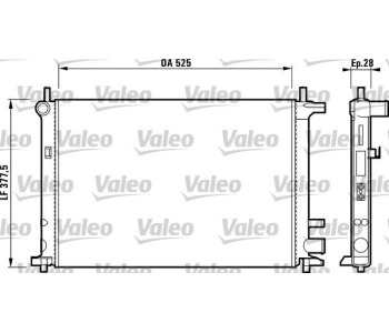 Радиатор, охлаждане на двигателя VALEO 731736 за FORD FIESTA IV (J5, J3) ван от 1996 до 2003